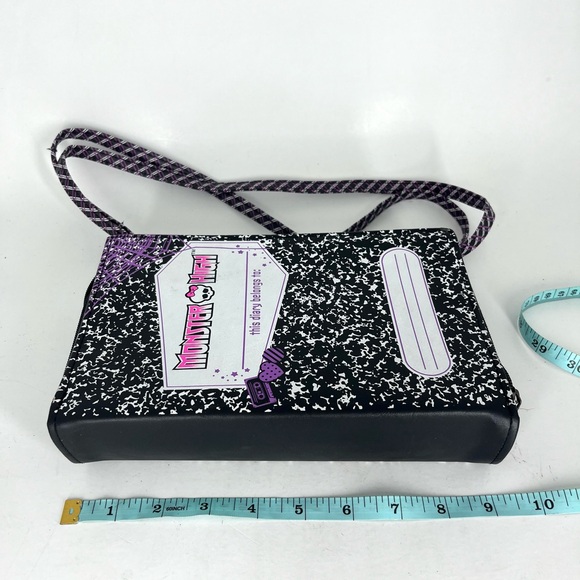 Monster High Mattel Composition Notebook Novelty Shoulder Bag Purse Preowned - Picture 5 of 7